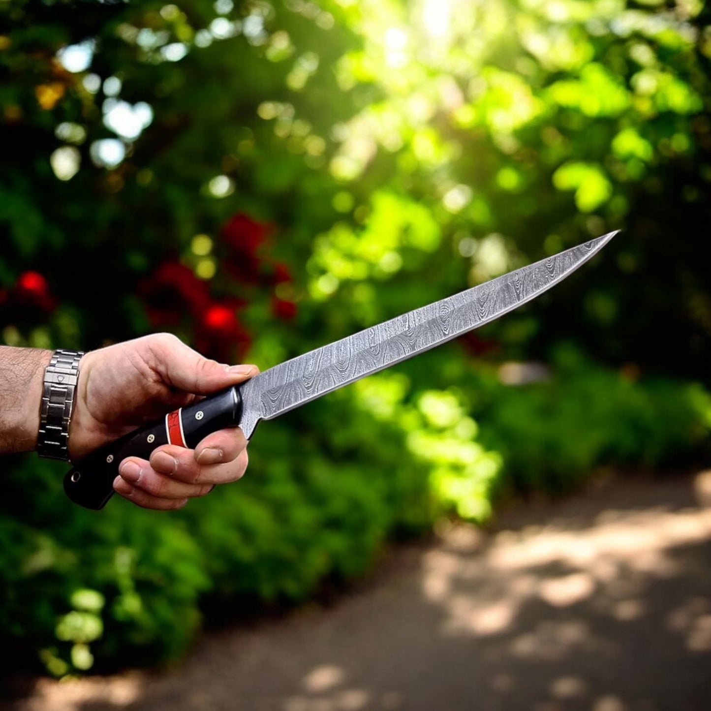 Custom Handmade Damascus Steel Kitchen Knife Fillet Knife