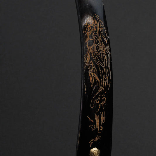 Custom Handmade Damascus Steel Razor With leather Sheath A-155 - Arham Cutlery