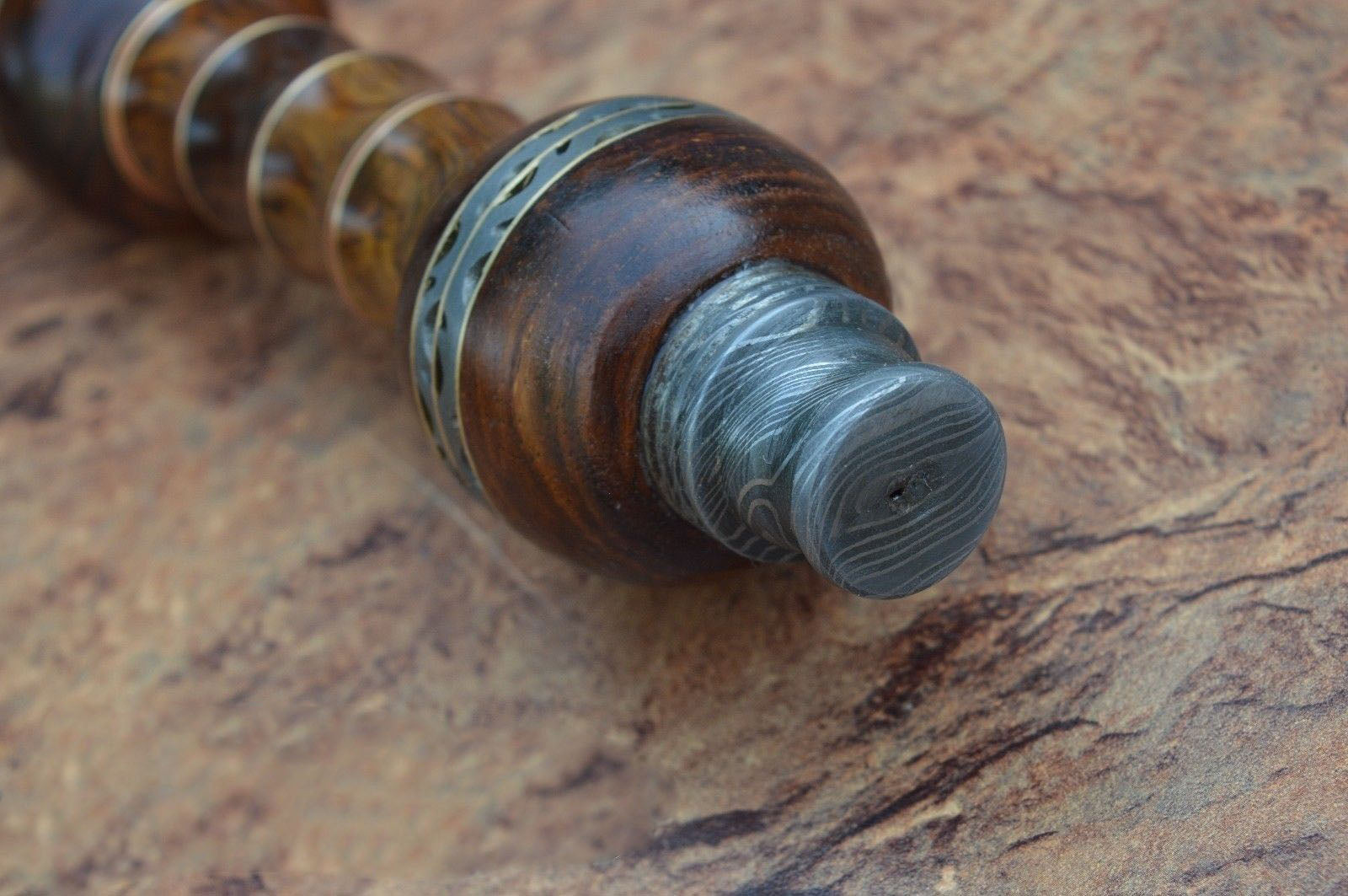 Custom Handmade Damascus Steel Sword With Leather Sheath A-141 - Arham Cutlery