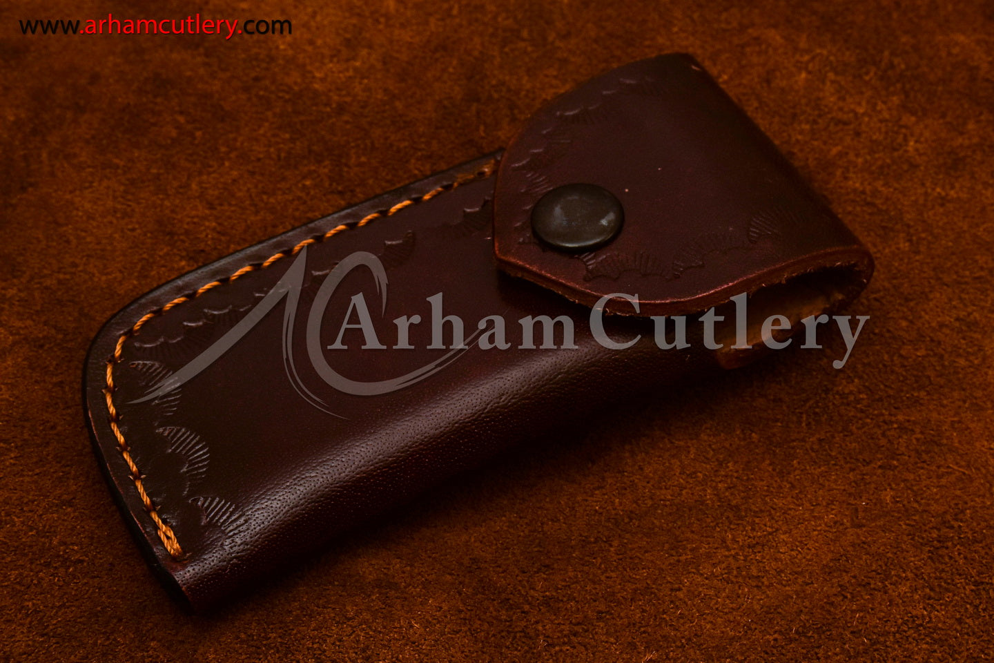 Custom Handmade Damascus Steel Blade, Back Lock, Folding Knife by Arham Cutlery | A-50 - Arham Cutlery