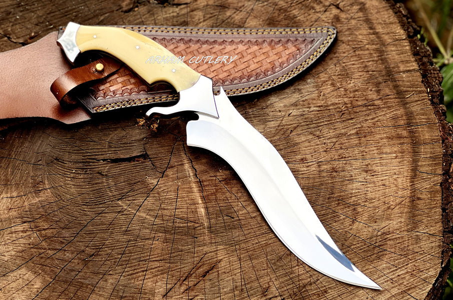 Why This Handmade D2 Steel Hunting Knife with Camel Bone Handle Belongs in Your Collection