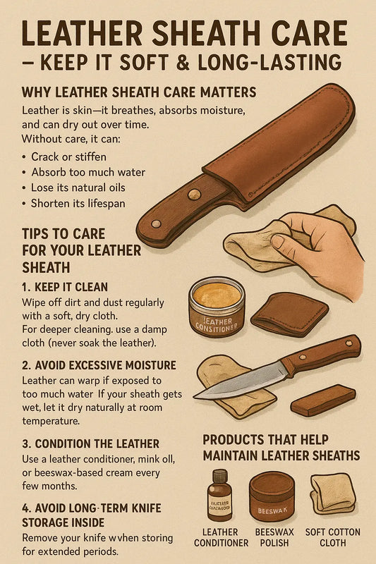 Leather Sheath Care – Keep It Soft & Long-Lasting Arham Cutlery