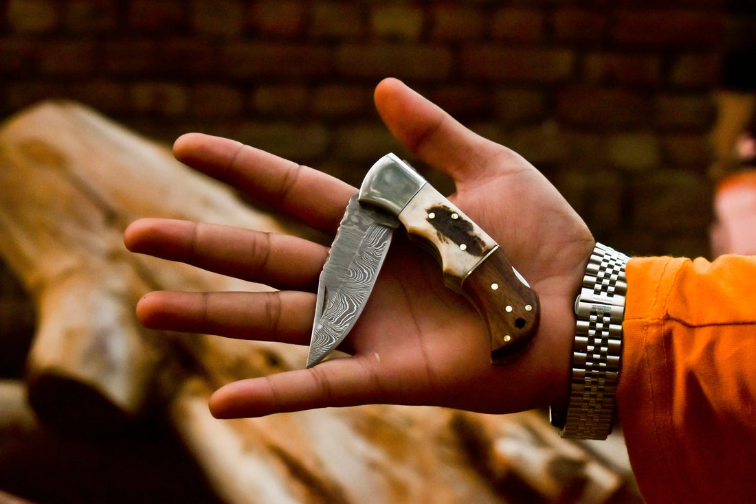 Damascus Pocket Knife - good option for camping? Arham Cutlery