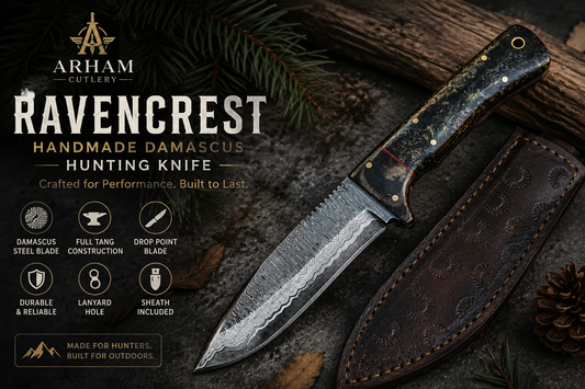 Ravencrest: The Story Behind a Handmade Damascus Hunting Knife