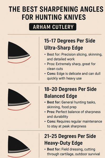 The Best Sharpening Angles for Hunting Knives