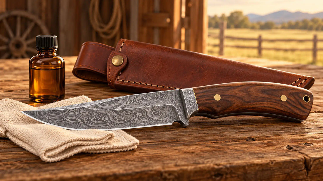 How to Care for a Damascus Cowboy Knife Arham Cutlery