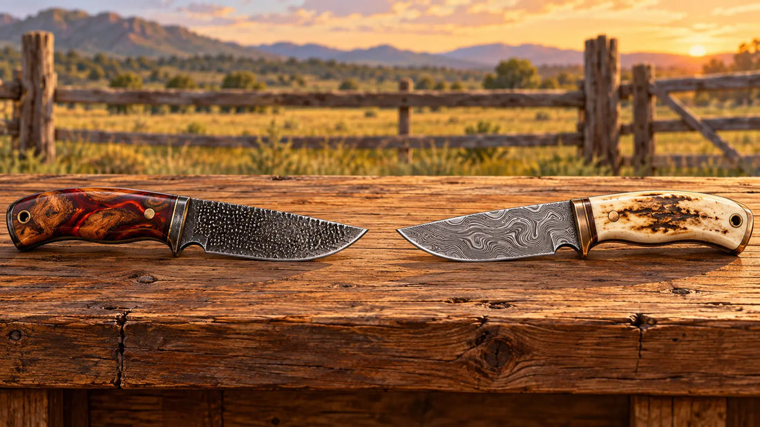 Rasp Steel vs Damascus Cowboy Knife: Which Should You Choose? Arham Cutlery