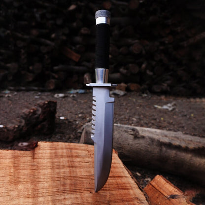 Handmade D2 Steel Commando Replica Bowie Knife with Leather Sheath | Gift for Him | Anniversary Gift | Father's Day Gift | Christmas gift