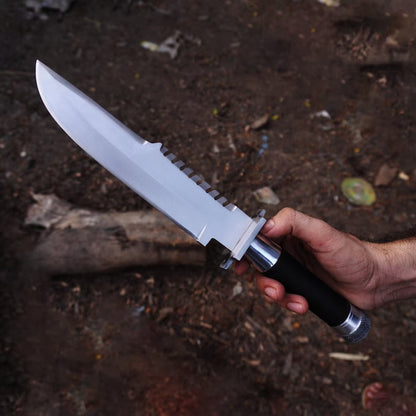 Handmade D2 Steel Commando Replica Bowie Knife with Leather Sheath | Gift for Him | Anniversary Gift | Father's Day Gift | Christmas gift