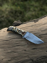 Load image into Gallery viewer, Damascus Steel Ram Horn Knife - Arham Cutlery
