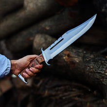 Lade das Bild in den Galerie-Viewer, Rambo 3 Knife: Handmade 18&quot; Rambo Movie Replica Hunting Survival Bowie Knife | Fixed Blade Knife with Leather Sheath | Christmas Gift | Arham Cutlery
