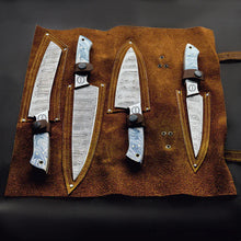 Cargar imagen en el visor de la galería, Handmade Damascus Epoxy Kitchen Knives
