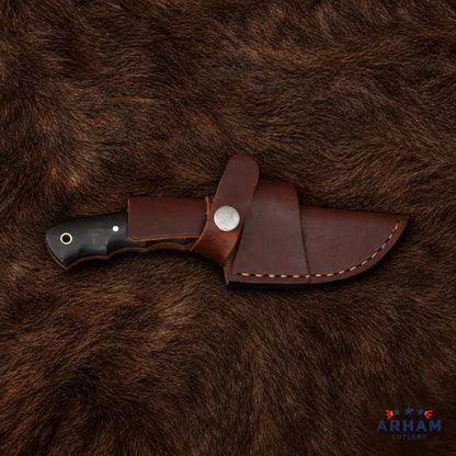 Rosewood Archcrest™ Damascus Hunting Knife – Rosewood Handle Arham Cutlery