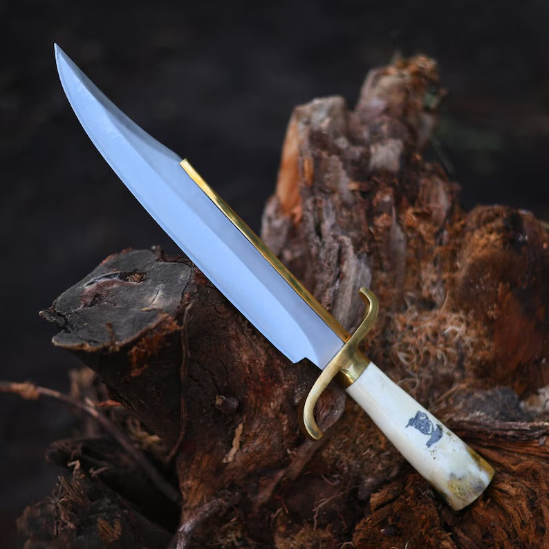 The Expendables Movie Replica Bowie Knife | Handmade Carbon Steel Hunting Knife | Anniversary Gift for him Christmas Gift