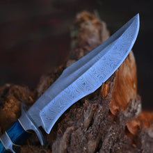 Cargar imagen en el visor de la galería, Custom Handmade Damascus Steel Bowie Knife Christmas Gift for Him Anniversary Gift Survival Knife Hunting Knife Camping Knife Tactical Knife | Arham Cutlery
