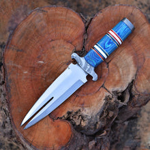 Cargar imagen en el visor de la galería, Handmade Forged Split dagger Knife | Handmade Hunting Knife | Two Point Unique Design for Precise Cuts | Arham Cutlery
