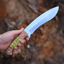 Cargar imagen en el visor de la galería, Antique Handcrafted Stainless Steel Hunting Knife | Durable Handle | Gift for Hunters | Bushcraft Knife | Groomsmen Gift | Arham Cutlery
