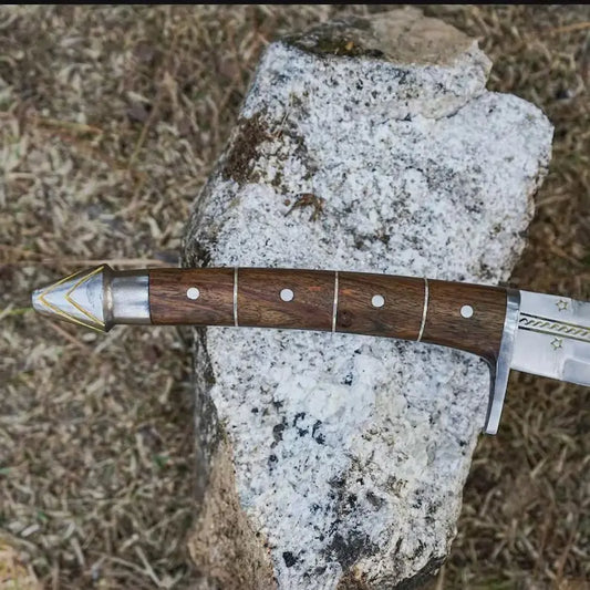 Handcrafted 26" Egyptian Khopesh Sword - 5160 Carbon Steel Blade with Rosewood Handle - Arham Cutlery
