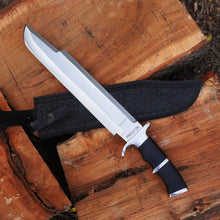 Cargar imagen en el visor de la galería, Predator Bowie Knife: Handmade 5160 Spring Steel Predator Replica Machete, Rambo knife | Tactical Knife with Leather Sheath | CHRISTMAS GIFT | Arham Cutlery
