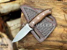Load image into Gallery viewer, Vagabond Handmade Damascus Steel EDC Knife with Leather Sheath , Best For EDC Lover , Arham Cultery
