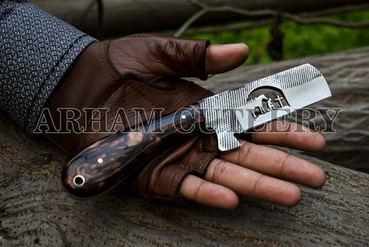 Praying Cowboy Knife With Leather Sheath
