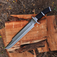 Cargar imagen en el visor de la galería, Predator Bowie Knife: Handmade 5160 Spring Steel Predator Replica Machete, Rambo knife | Tactical Knife with Leather Sheath | CHRISTMAS GIFT | Arham Cutlery
