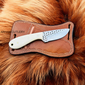 Camel Bone Knife Hand Forged Rasp File Knife