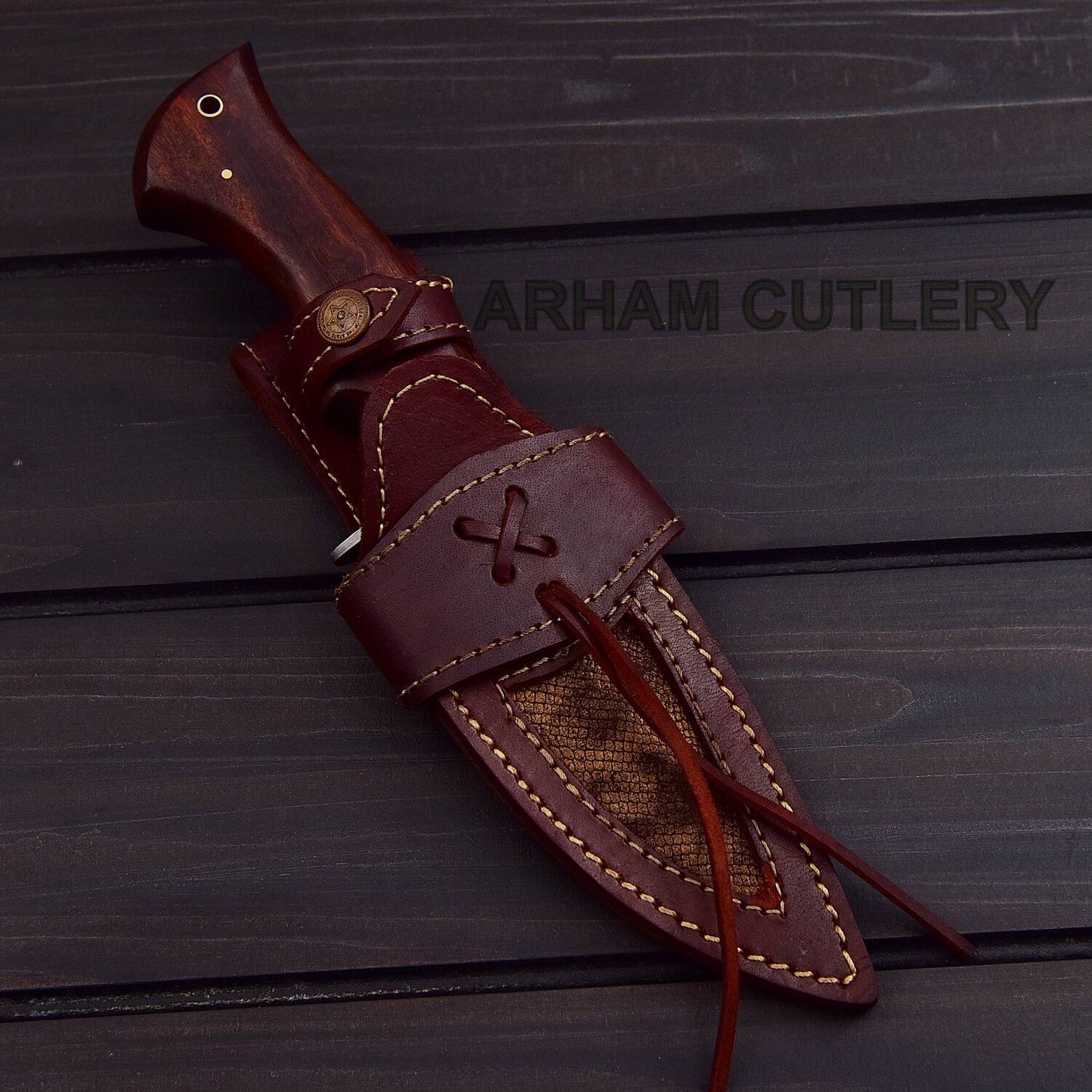 Custom Handmade Knife With Sheath Arham Cutlery 