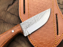 Load image into Gallery viewer, Handforged Ferrier Rasp File Skinning Knife With Cross Draw Leather Sheath , Arham Cutlery
