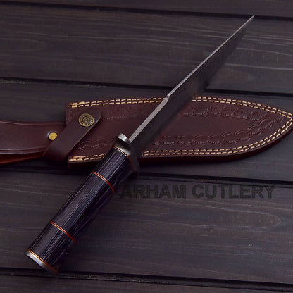 Knife With Leather Sheath 