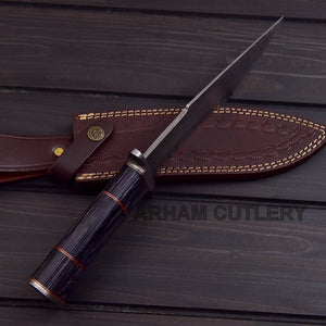 Knife With Leather Sheath 