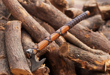 Lade das Bild in den Galerie-Viewer, Ragnar Viking AXE  Hand Forged  Camping Axe with Rose Wood Handle , Arham Cutlery
