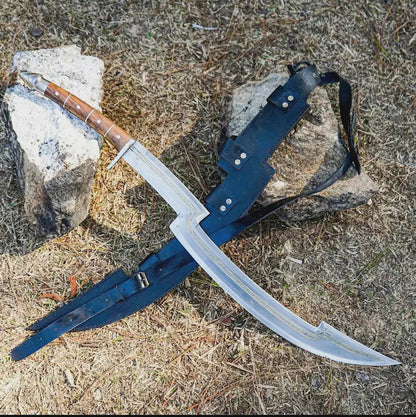 Handcrafted 26" Egyptian Khopesh Sword - 5160 Carbon Steel Blade with Rosewood Handle