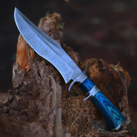 Custom Handmade Damascus Steel Bowie Knife Christmas Gift for Him Anniversary Gift Survival Knife Hunting Knife Camping Knife Tactical Knife | Arham Cutlery - Arham Cutlery