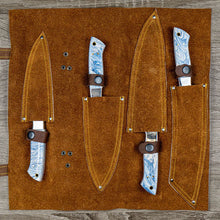 Cargar imagen en el visor de la galería, Handmade Damascus Epoxy Kitchen Knives
