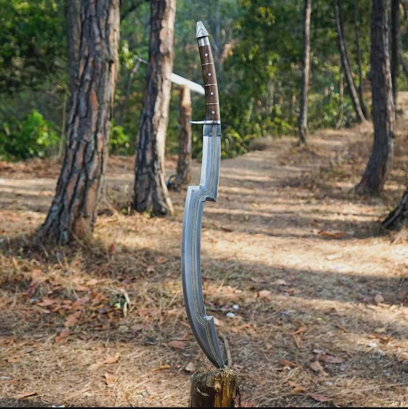 Handcrafted 26" Egyptian Khopesh Sword - 5160 Carbon Steel Blade with Rosewood Handle