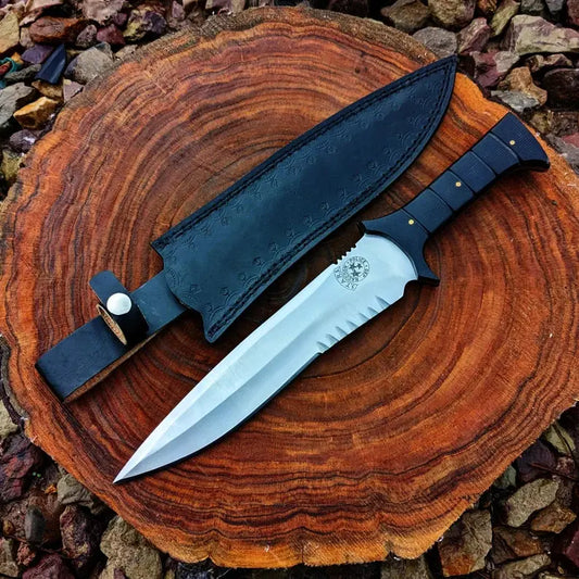 RE4 Replica Knife Custom Handmade D2 Steel Full Tang Resident Evil 4 Leon Kennedy's Knife | Game Knife | free Sheath | Christmas Gift | Arham Cutlery Arham Cutlery