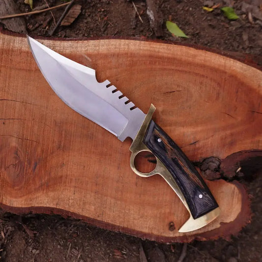 Walking Dead Knife: Replica Bowie Daryl Finger Guard Knife With Brass | Birthday gift | Anniversary gift | Movie Knife | Gift For Him | Arham Cutlery Arham Cutlery