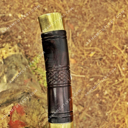 Large Seax Knife - Handmade Viking Sword Sax with Authentic 5160 Leaf Spring  Blade | Arham Cutlery