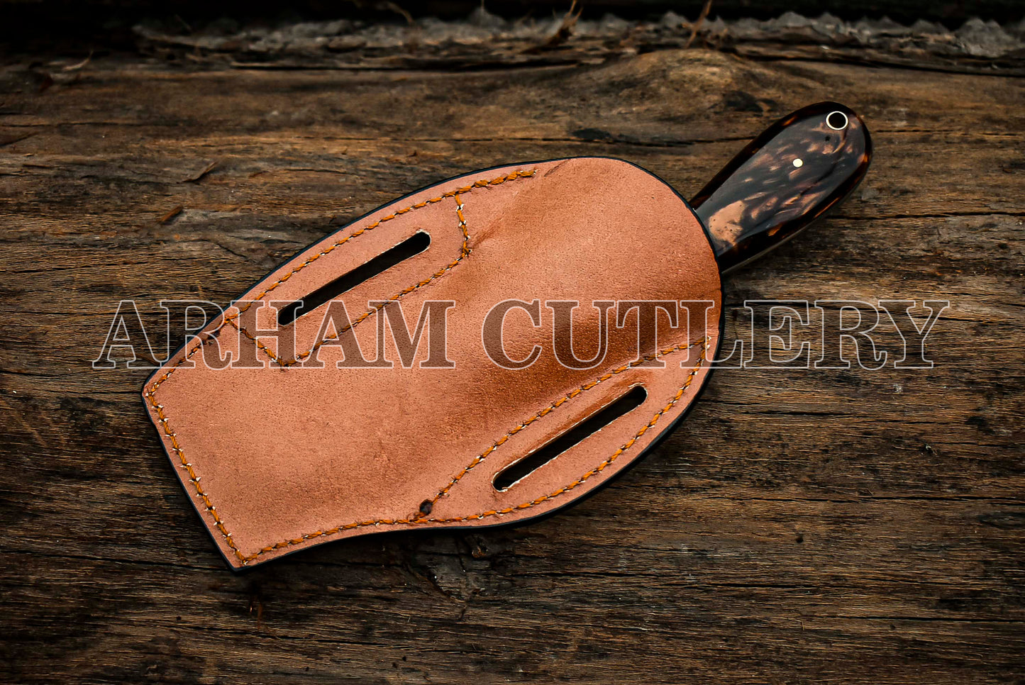 Praying Cowboy Knife With Leather Sheath