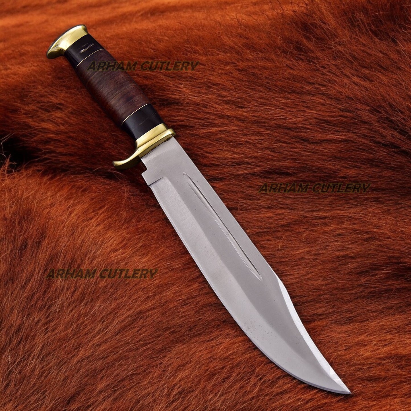 Hand forged Crocodile Dundee Bowie Knife Arham Cutlery