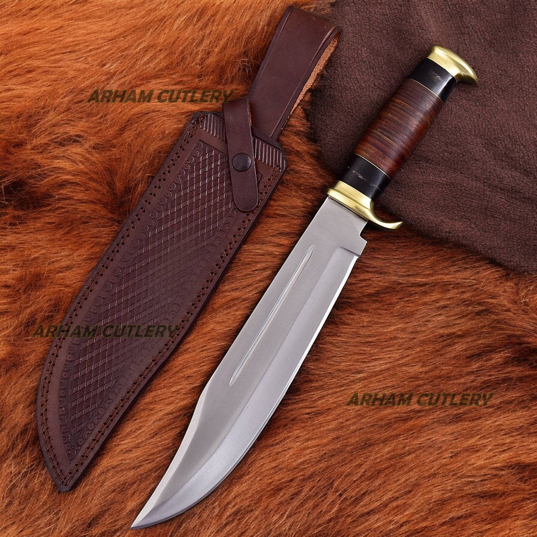 Hand forged Crocodile Dundee Bowie Knife Arham Cutlery