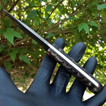 Lade das Bild in den Galerie-Viewer, Handmade Damascus Steel Knife with Ram Horn Handle – 4.5” Blade
