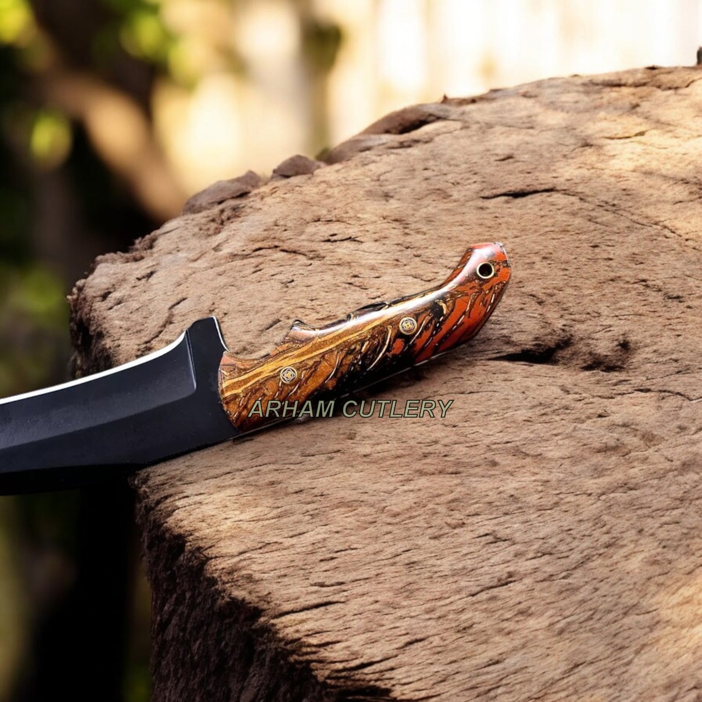 Handmade 10" Custom PINE CONE Hunting Camping Sport Knife Arham Cutlery 