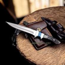 Cargar imagen en el visor de la galería, Handmade ATS 34 Custom SHEEP HORN TURQUOISE Sub Hilt Hunting Sport Knife Arham Cutlery 
