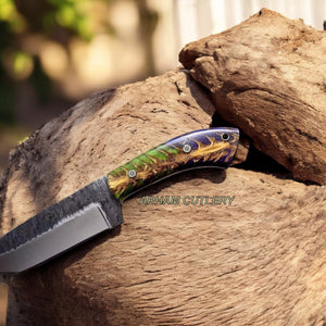 Handmade AUS 10 Custom Pine Cone Hunting Camping Bushcraft Sport Knife 