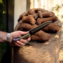 Lade das Bild in den Galerie-Viewer, Handmade AUS 10 Custom Pine Cone Hunting Camping Bushcraft Sport Knife 
