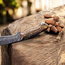 Load image into Gallery viewer, Handmade Custom PINE CONE Hunting Camping Knife Arham Cutlery 
