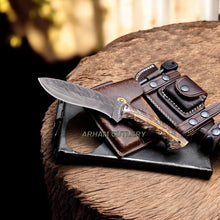 Load image into Gallery viewer, Handmade Custom PINE CONE Hunting Camping Knife Arham Cutlery 
