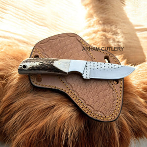 Handmade Farrier Rasp File Knife With Leather Sheath